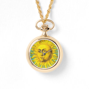 Reloj De Pulsera ANTIGUA RENACIMIENTO TARON EL SOL azul amarillo
