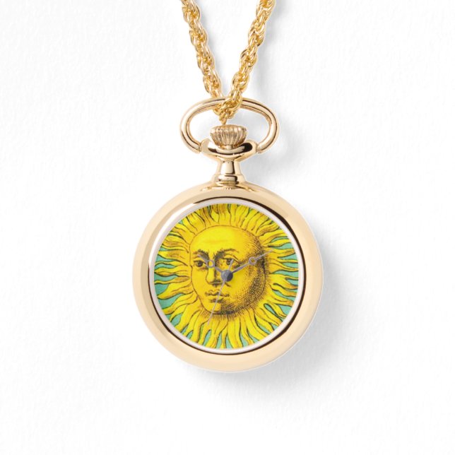 Reloj De Pulsera ANTIGUA RENACIMIENTO TARON EL SOL azul amarillo (Anverso)