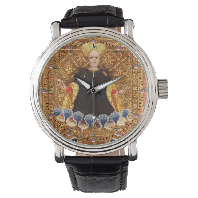 RELOJ DE PULSERA ANTIGUA RENAISSANCE TAROTS 21 / EL MUNDO (Anverso)