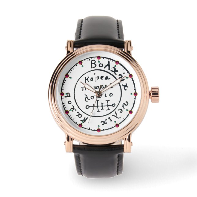 Reloj De Pulsera ANTIGUA TALISMAN / PIRATES TREASING MAP Ruby Gem (Anverso)