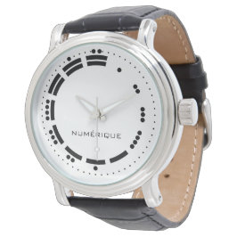 Reloj De Pulsera Antiguo arte vectorial Maya blanco negro