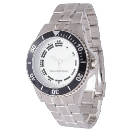 Reloj De Pulsera Antiguo arte vectorial Maya blanco negro