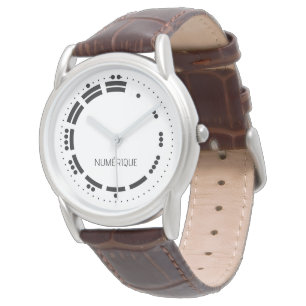 Reloj De Pulsera Antiguo arte vectorial Maya blanco negro
