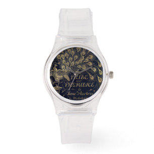 Reloj De Pulsera Antiguo Jane Austen Orgullo y Prejuicio Peacock