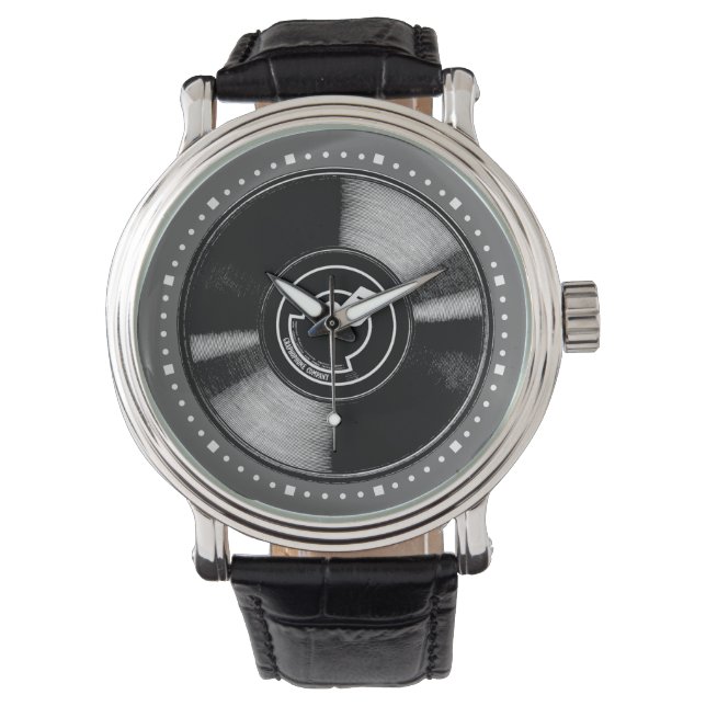 Reloj De Pulsera Antiguo registro de vinilo (Anverso)