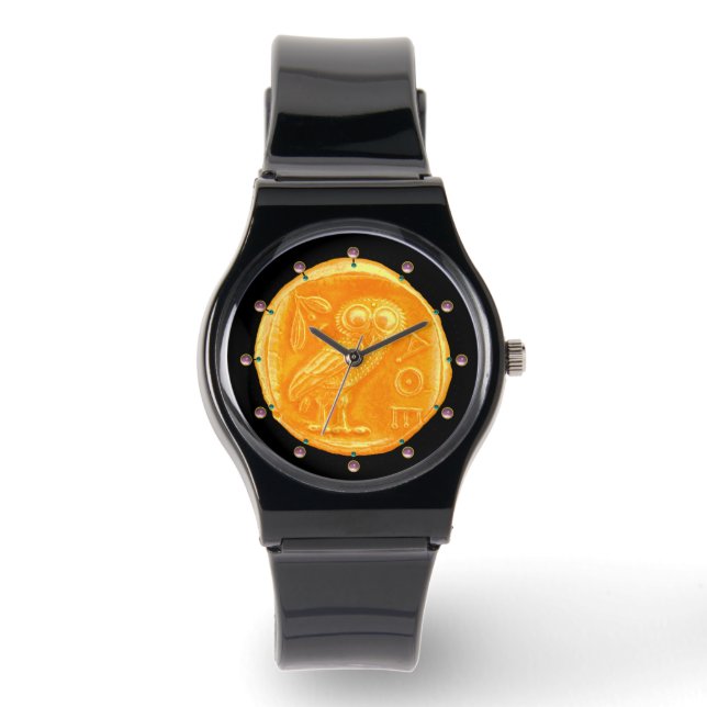 RELOJ DE PULSERA ANTIQUE OWL GOLD GREEK MOIN (Anverso)