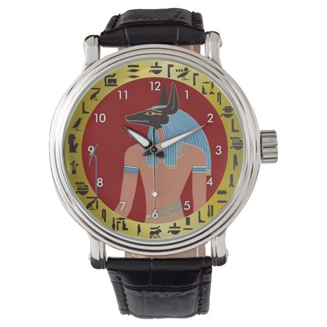 Reloj De Pulsera Anubis, Dios Egipcio (Anverso)