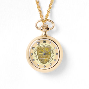 Reloj De Pulsera Apellido de cresta de familia de león
