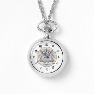 Reloj De Pulsera Apellido de cresta de la familia Blue Knight