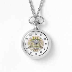 Reloj De Pulsera Apellido de cresta de la familia Green Knight