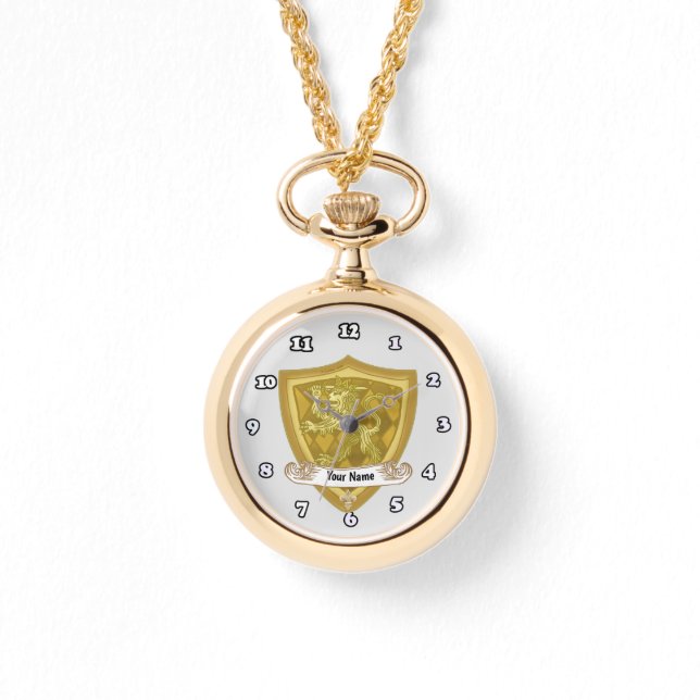 Reloj De Pulsera Apellido del escudo de leones (Anverso)