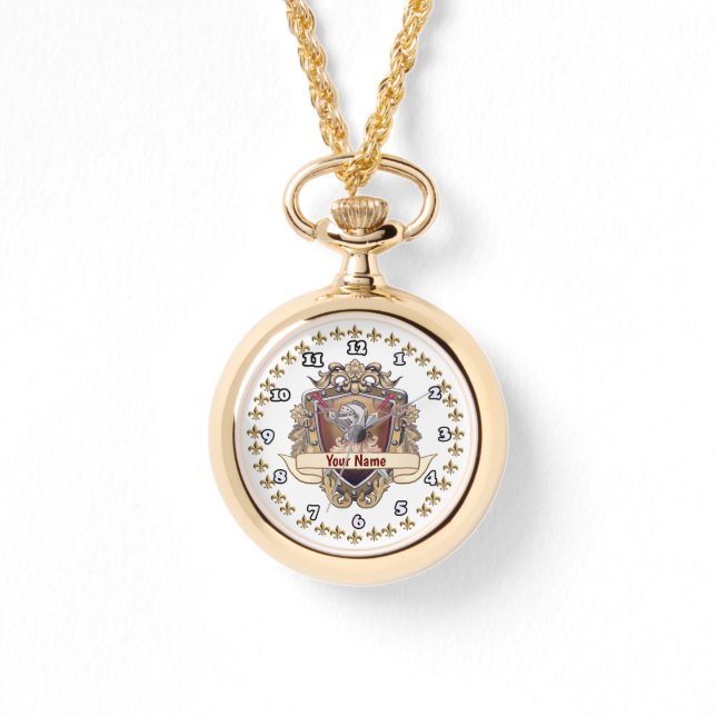 Reloj De Pulsera Apellido Escudo de Caballero (Anverso)