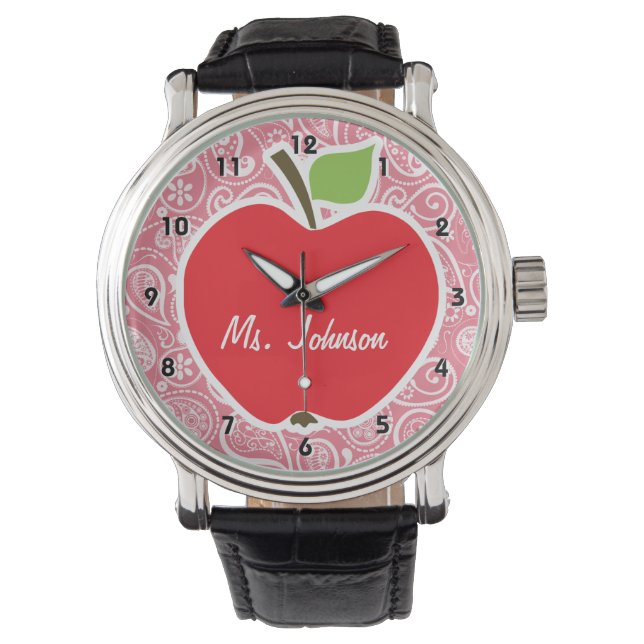 Reloj De Pulsera Apple en Rubor Pink Paisley (Anverso)