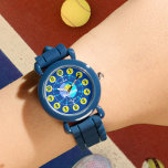 Reloj De Pulsera Aprende a decir a tiempo tenis amarillo verde azul<br><div class="desc">Coloridos chicos de reloj gráfico con código de color para ayudar a su hijo a leer un reloj. Esta colorida ayuda didáctica incluye minutos y horas y pasadas y hacer el juego infantil de contar la hora. Color del reloj en verde amarillo pelota de tenis, con tonos azules y blancos...</div>