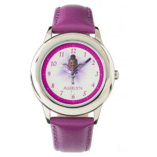 Reloj De Pulsera Aprendizaje de bailarinas de danza púrpura persona