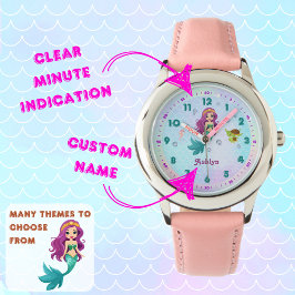 Reloj De Pulsera Aprendizaje Mágico Personalizado De La Sirena Para
