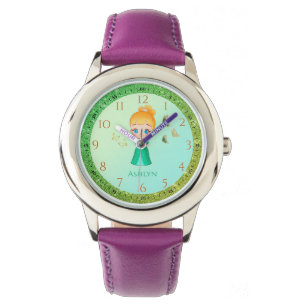 Reloj De Pulsera Aprendizaje personalizado de Princesas Purpurinas