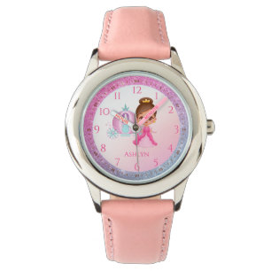 Reloj De Pulsera Aprendizaje personalizado de Princesas Purpurinas