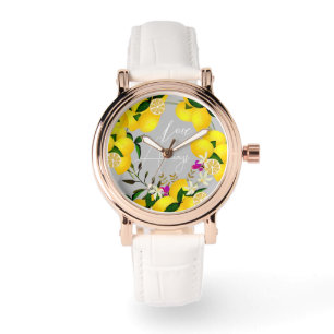 Reloj De Pulsera Apretón de limón, amor siempre gris