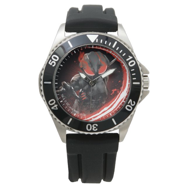 Reloj De Pulsera Aquaman | Black Manta Red Swipe Graphic (Anverso)