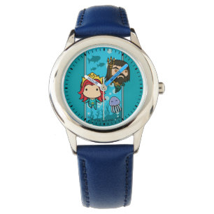 Reloj De Pulsera Aquaman el   Chibi Mera y gráfico submarino de