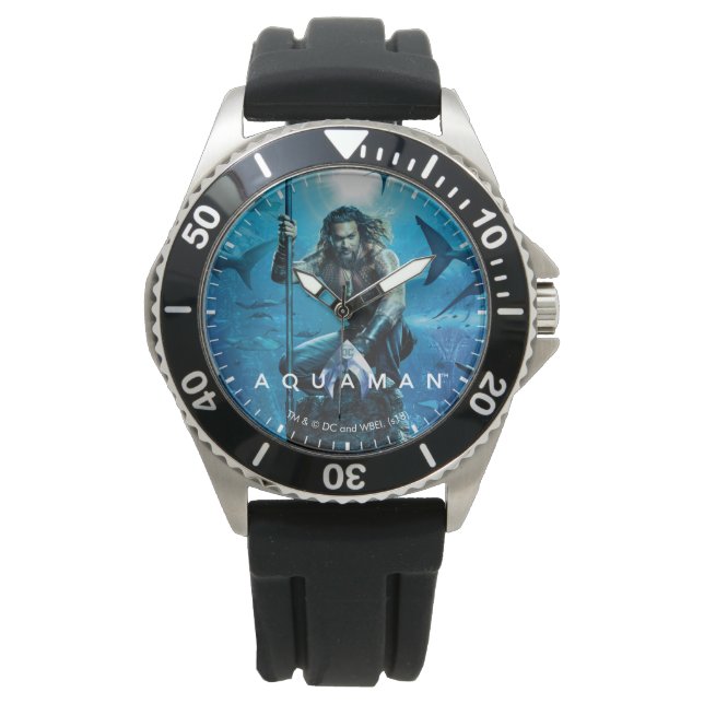 Reloj De Pulsera Aquaman | Prince Orin Con Animales Acuáticos (Anverso)