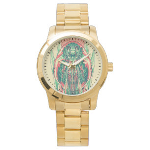 Reloj De Pulsera Aquaman   Queen Fisherman Art Nouveau Panel