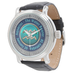 Reloj De Pulsera Aquarius - El Rótulo del horóscopo del oso del agu