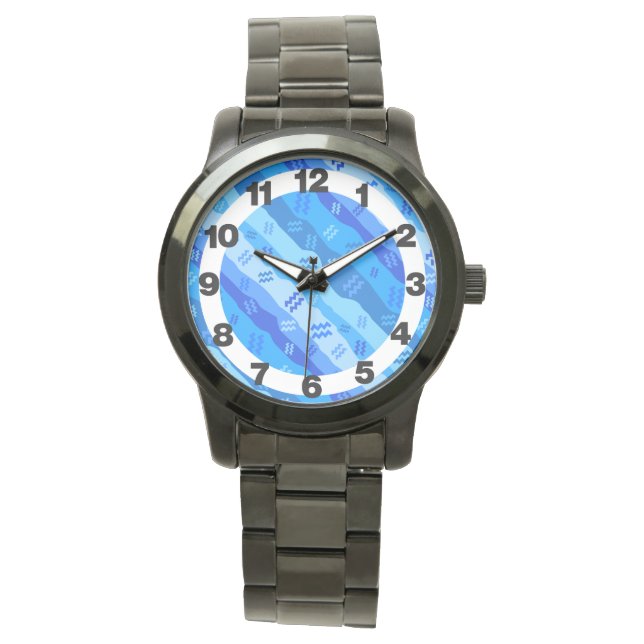 Reloj De Pulsera Aquarius Zodiac Stripes (Anverso)