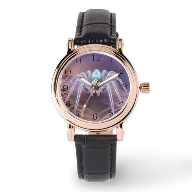 Reloj De Pulsera Araña de arte fractal 3D, (Anverso)