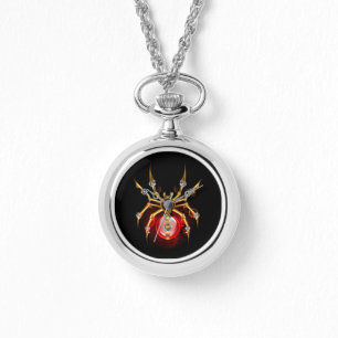 Reloj De Pulsera Araña de vapor sobre negro