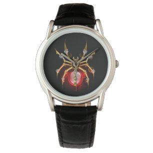 Reloj De Pulsera Araña de vapor sobre negro