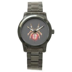 Reloj De Pulsera Araña de vapor sobre negro