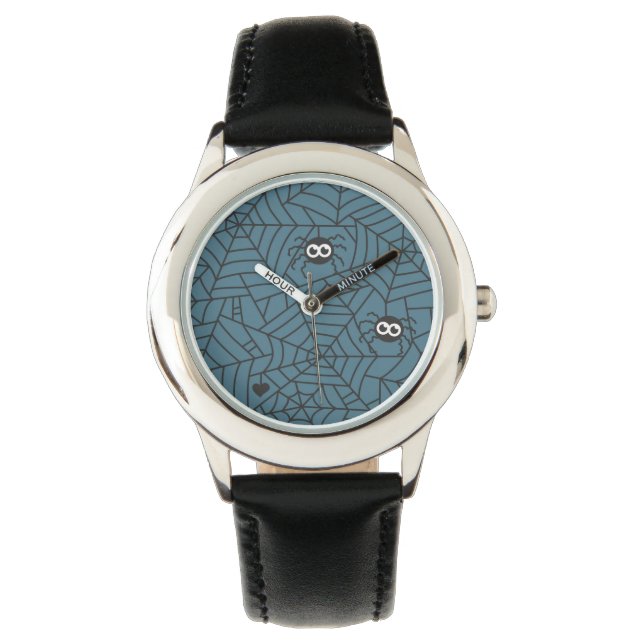 Reloj De Pulsera Arañas lindas, telaraña, Halloween (Anverso)