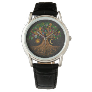 Reloj De Pulsera Árbol caprichoso de la vida - Yggdrasil