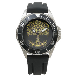 Reloj De Pulsera Árbol Celta Amarillo De La Vida