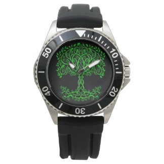 Reloj De Pulsera Árbol Celta Verde De La Vida