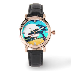 Reloj De Pulsera Árbol ciprés y luna llena