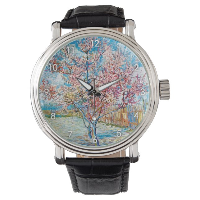 Reloj De Pulsera Árbol de arvejas floridas, Van Gogh (Anverso)