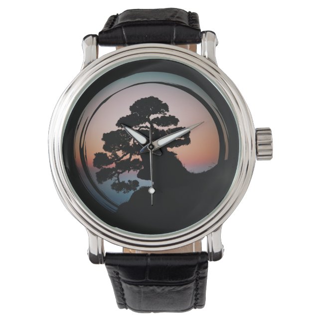 Reloj De Pulsera Árbol de Bonsai Oriental (Anverso)