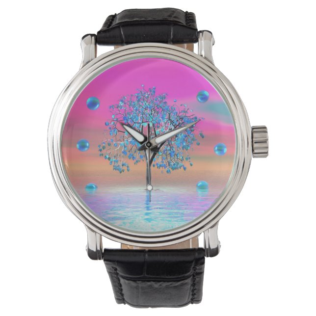 Reloj De Pulsera Árbol de Cristal Amanecer (Anverso)