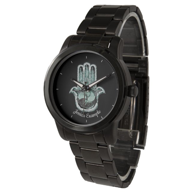 Reloj De Pulsera Árbol de luz y oscuridad (negro) (Angular)