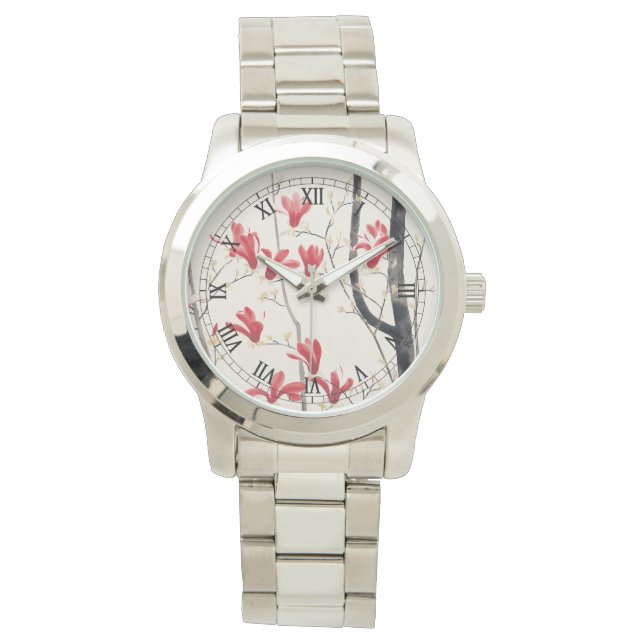 Reloj De Pulsera Árbol de Magnolia por Kobayashi Kokei, arte japoné (Anverso)