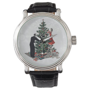 Reloj De Pulsera Árbol de Navidad retro