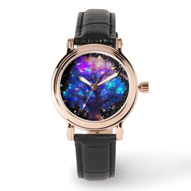 Reloj De Pulsera árbol de neón de la vida (Anverso)