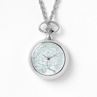 Reloj De Pulsera Árbol de roble azul gris sage