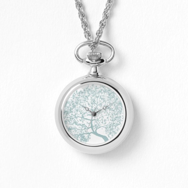 Reloj De Pulsera Árbol de roble azul gris sage (Anverso)