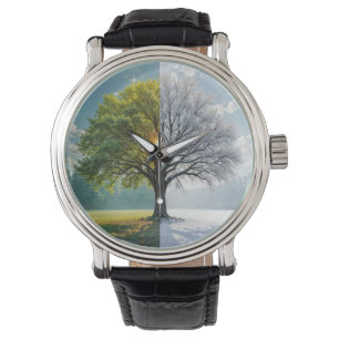 Reloj De Pulsera Árbol De Roble En Temporadas Dobles