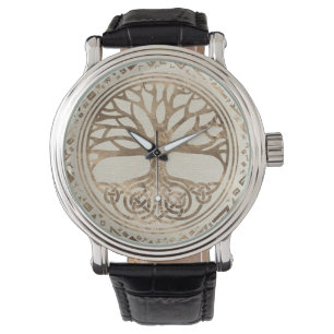 Reloj De Pulsera Árbol de vida - Patrón Rústico Yggdrasil