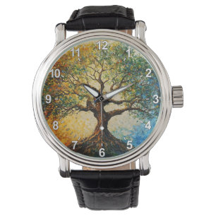 Reloj De Pulsera Árbol del conocimiento - Pintura de petróleo